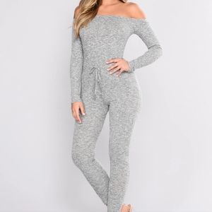 Fashion Nova novababe off shoulder jumpsuit